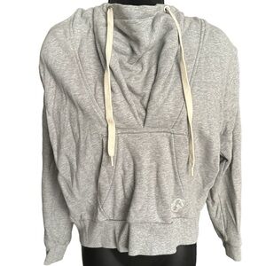 G STAR RAW Women’s Grey Gathered Collar Hoodie/Sweatshirt